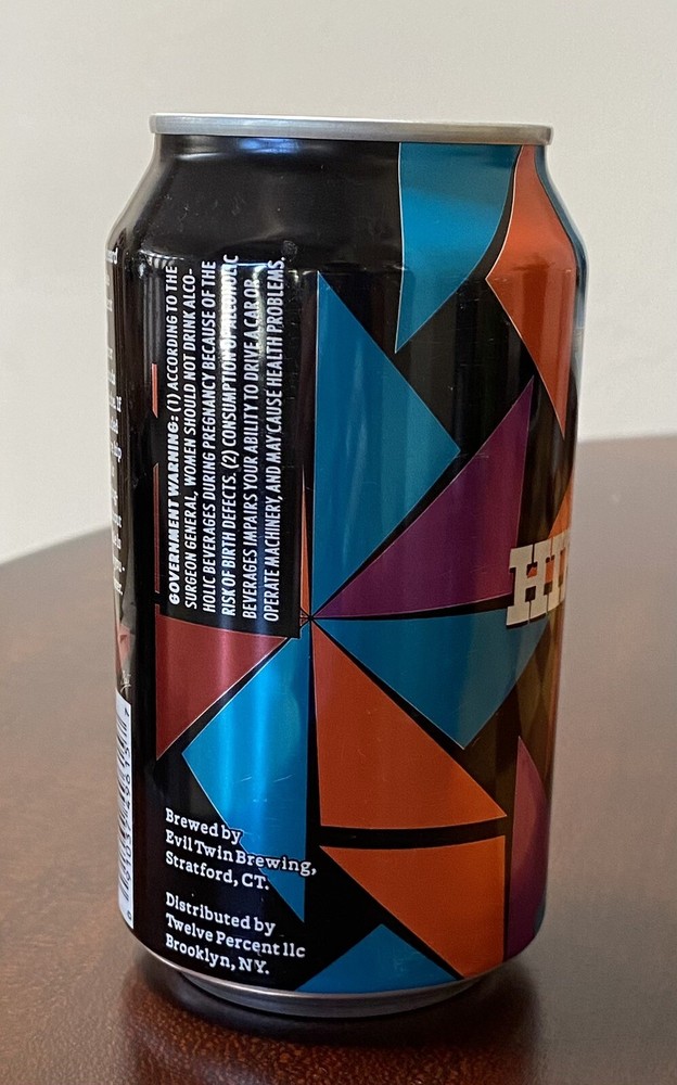 Evil Twin Brewing Hipster Ale Empty Beer Can Bottom Opened