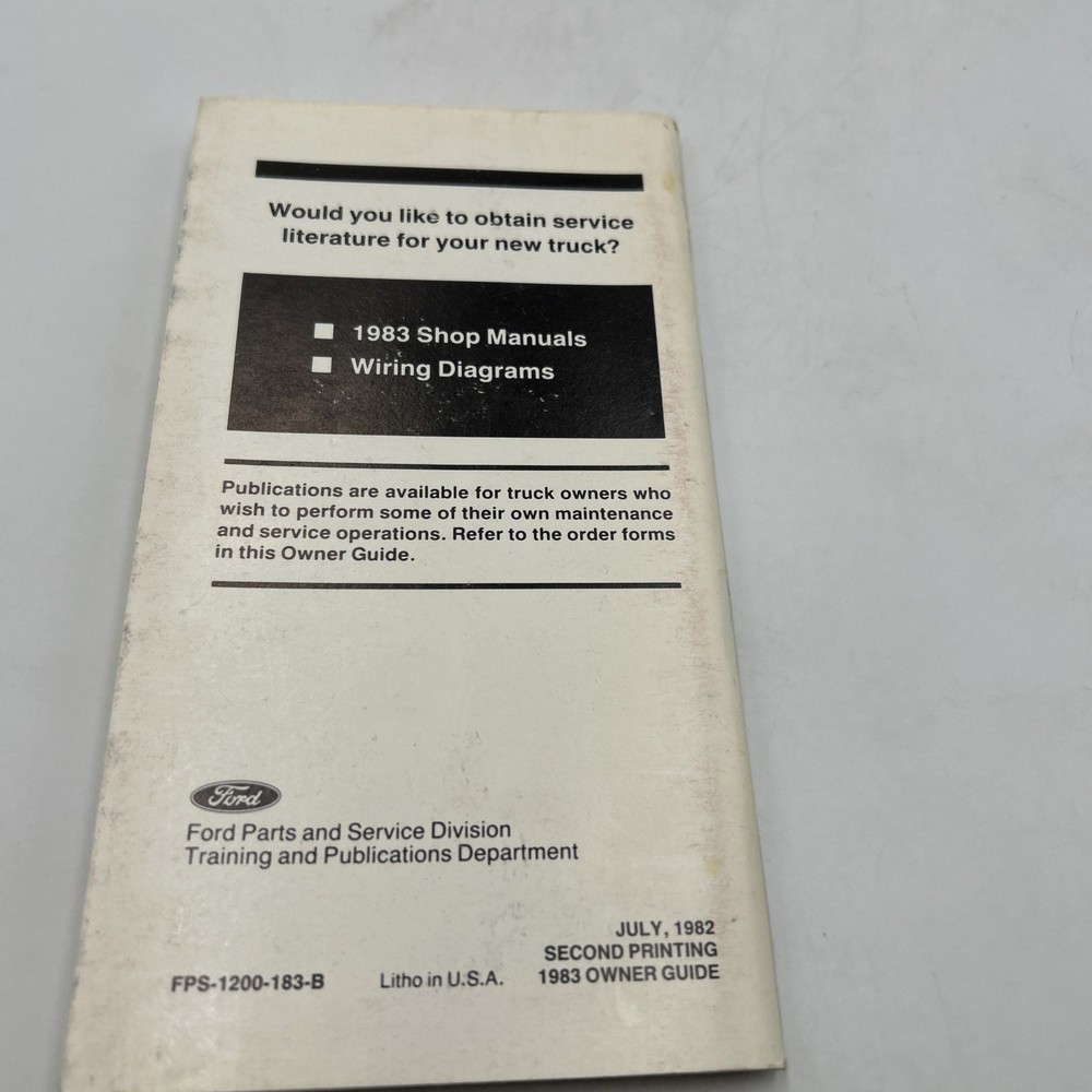 1983 Ford Ranger Owner's Guide