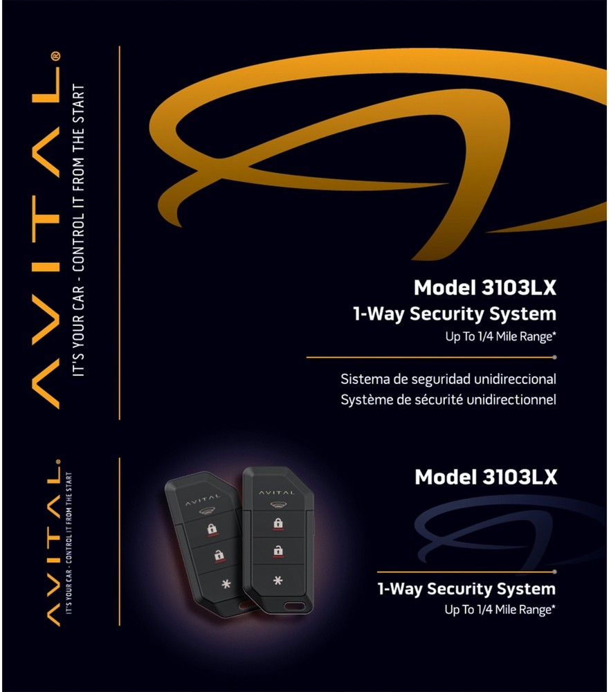 Avital 1-Way Vehicle Security System with Keyless Entry