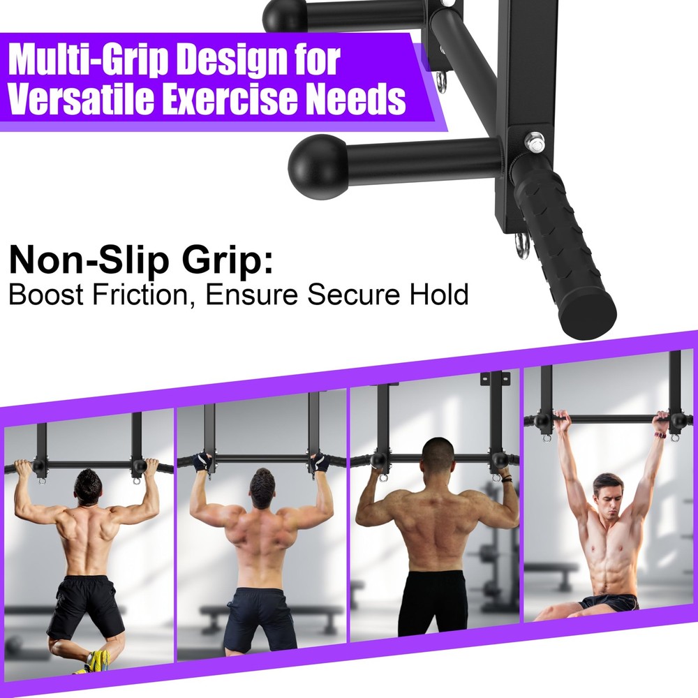 Joist Mounted Pull Up Bar, 650lbs Heavy Duty Strength Training Pullup Bars, M...