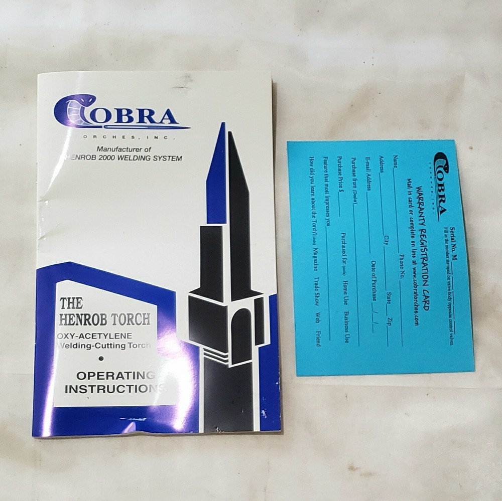 Henrob Cobra 2000 Cutting Welding Torch System Dillon MK IV