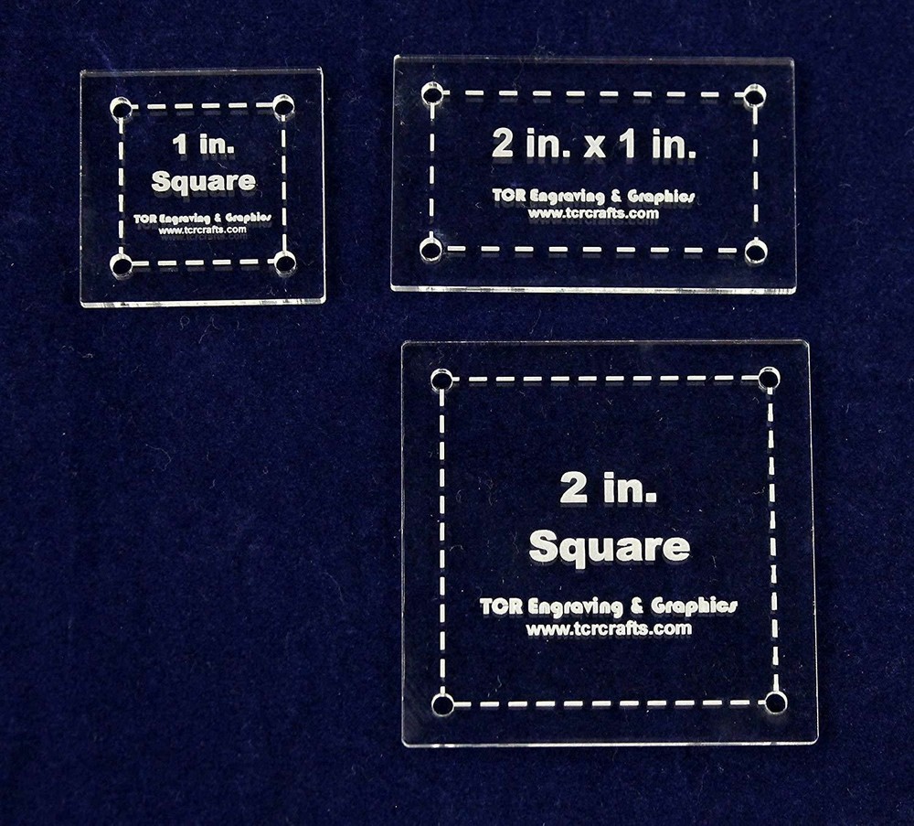 3 Piece Square/Rectangle Set - Special- Quilting templates