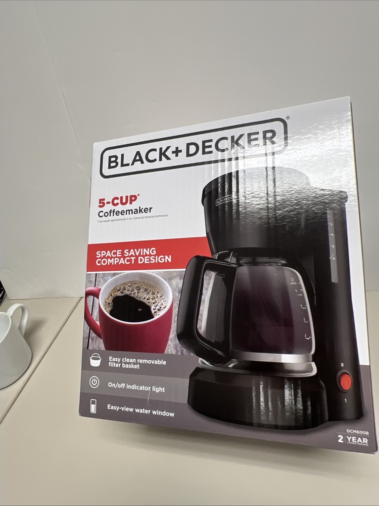 BLACK+DECKER 5-Cup Coffeemaker, Black New