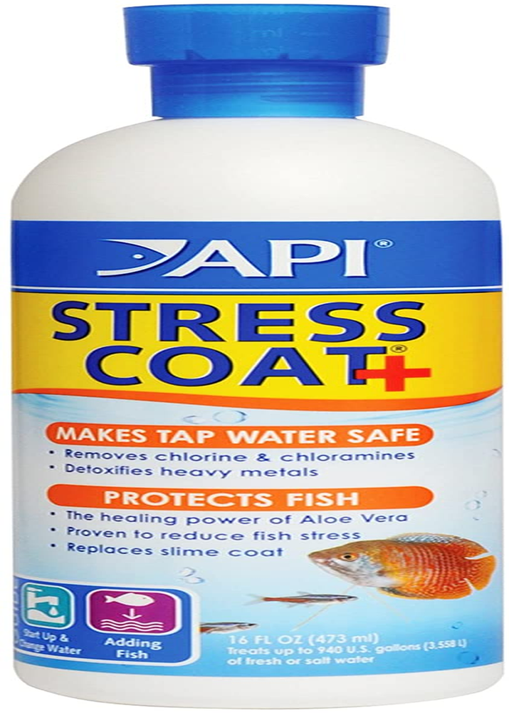 API STRESS COAT Aquarium Water Conditioner 16-Ounce Bottle