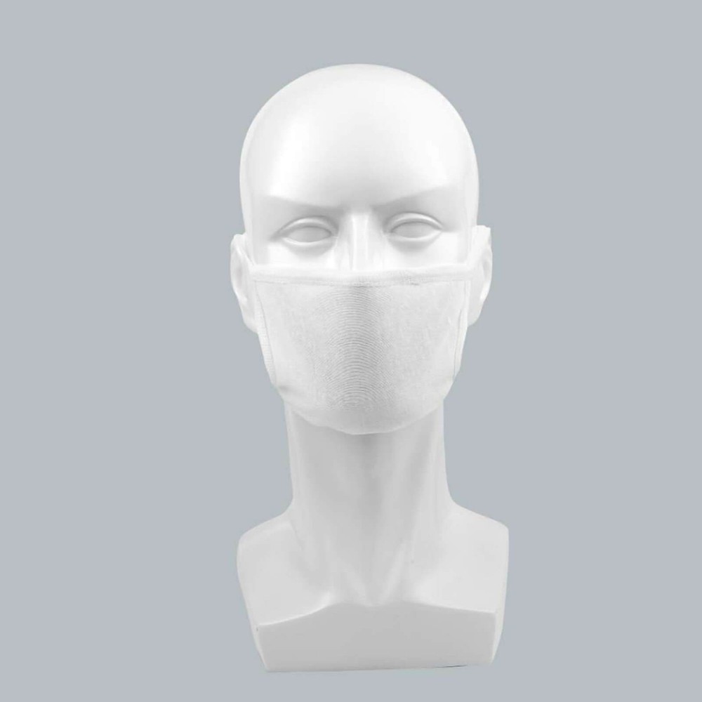 30 WHITE 3-Layer Cotton FACE MASKS Extra Soft Washable Safety Protective Covers