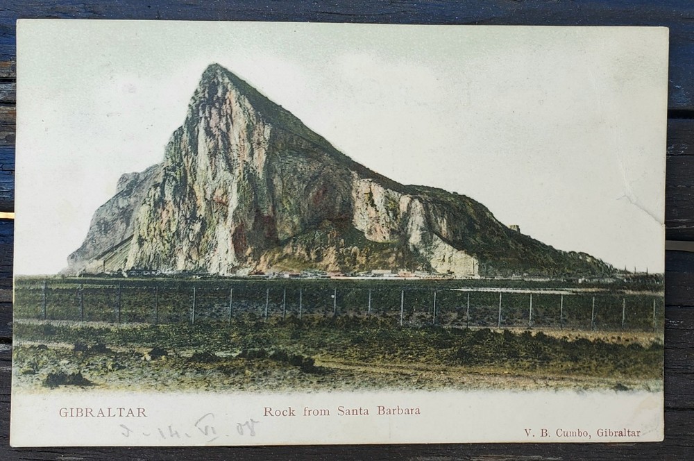 1908 GIBRALTAR Stamp Postcard Cover The Rock Clear Postmark