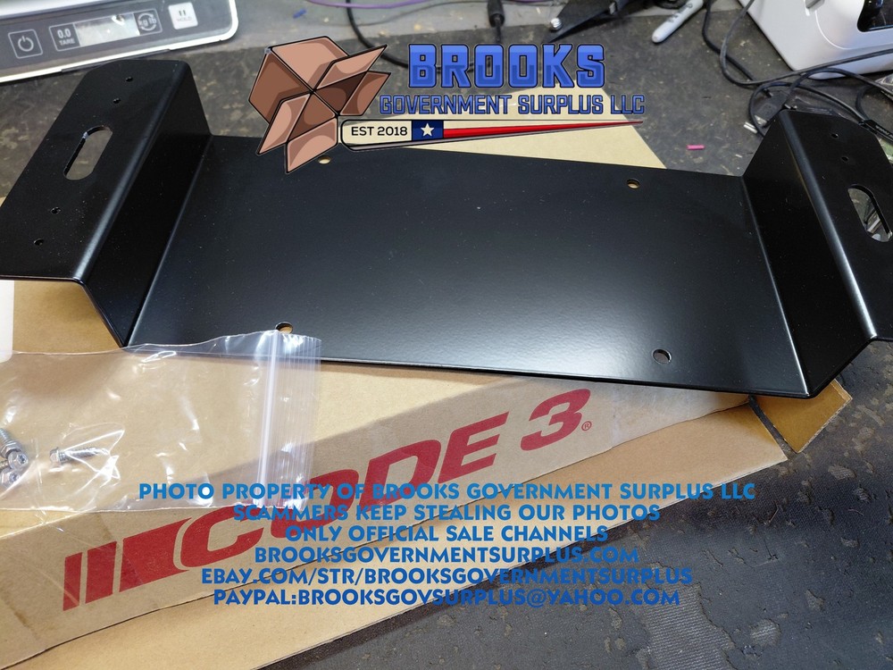 Code 3 License plate bracket 2011 Plus Dodge Charger XTP3/TREX/MR6 lighthead NEW