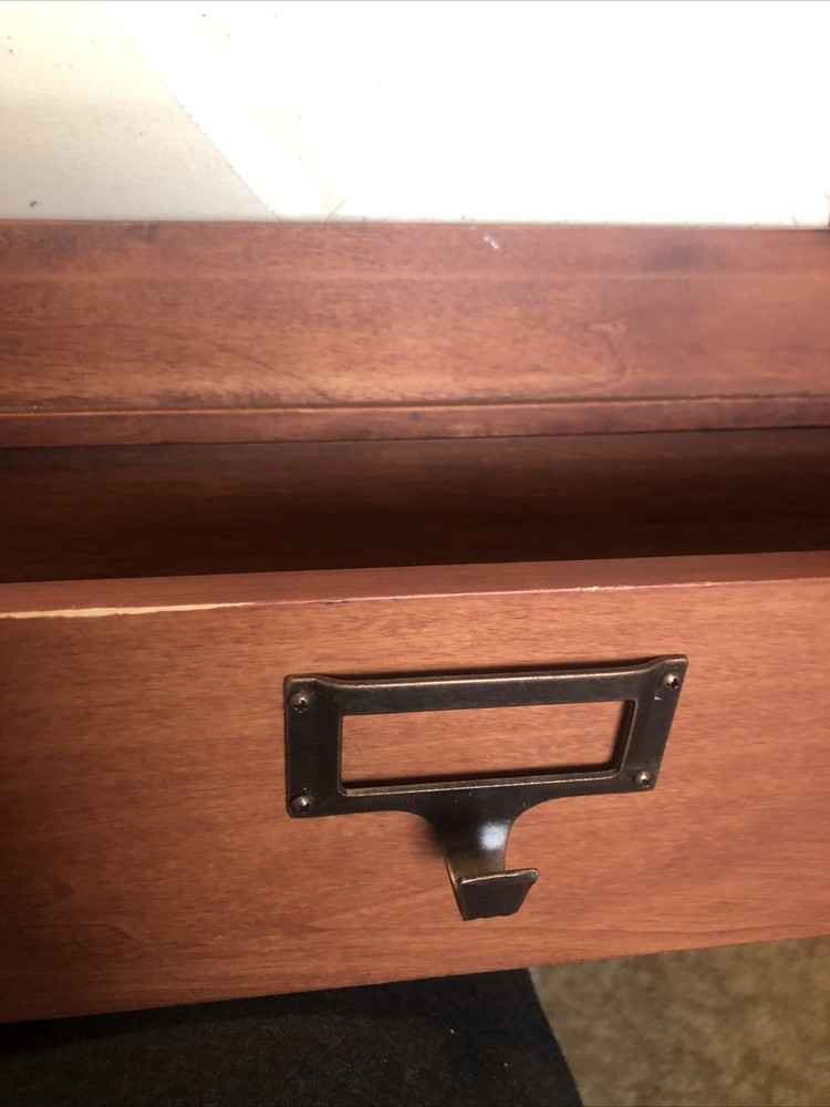 POTTERY BARN SOLID WOOD FRAMED WALL Hang MESSAGE BOARD w/STORAGE Organization