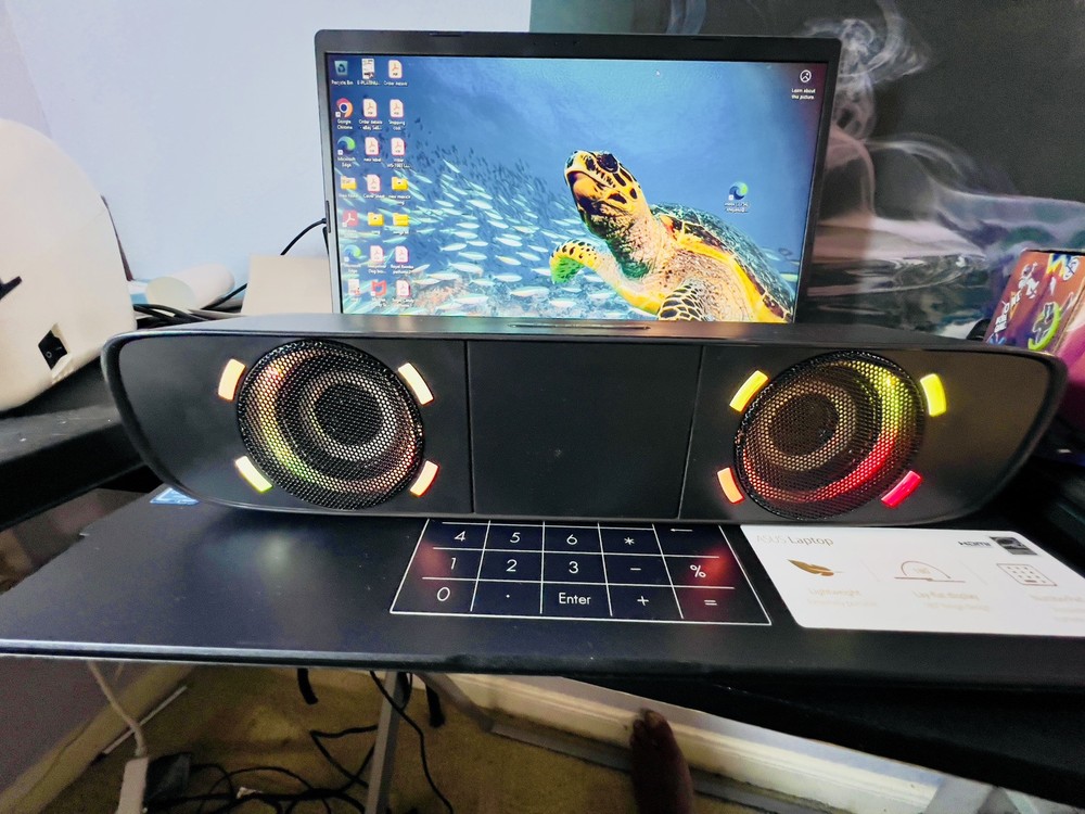 bluetooth speaker + gaming LED colour changing volume control rechargeable