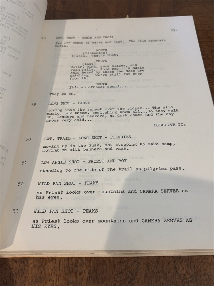 Vintage Movie Script “Himalayan Assignment” Unproduced Film Screenplay