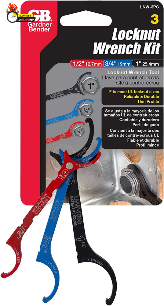 LNW-3PC LNW Locknut Wrench, Assorted