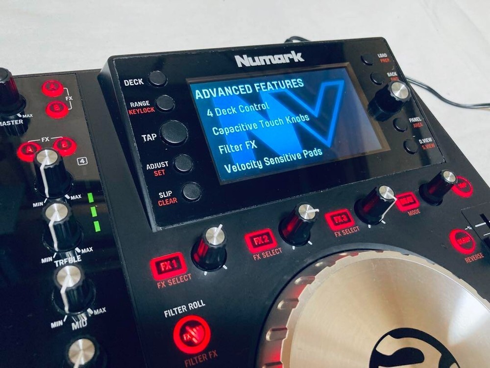 Numark NV 4-Deck Dual-Display USB DJ Controller Used Tested