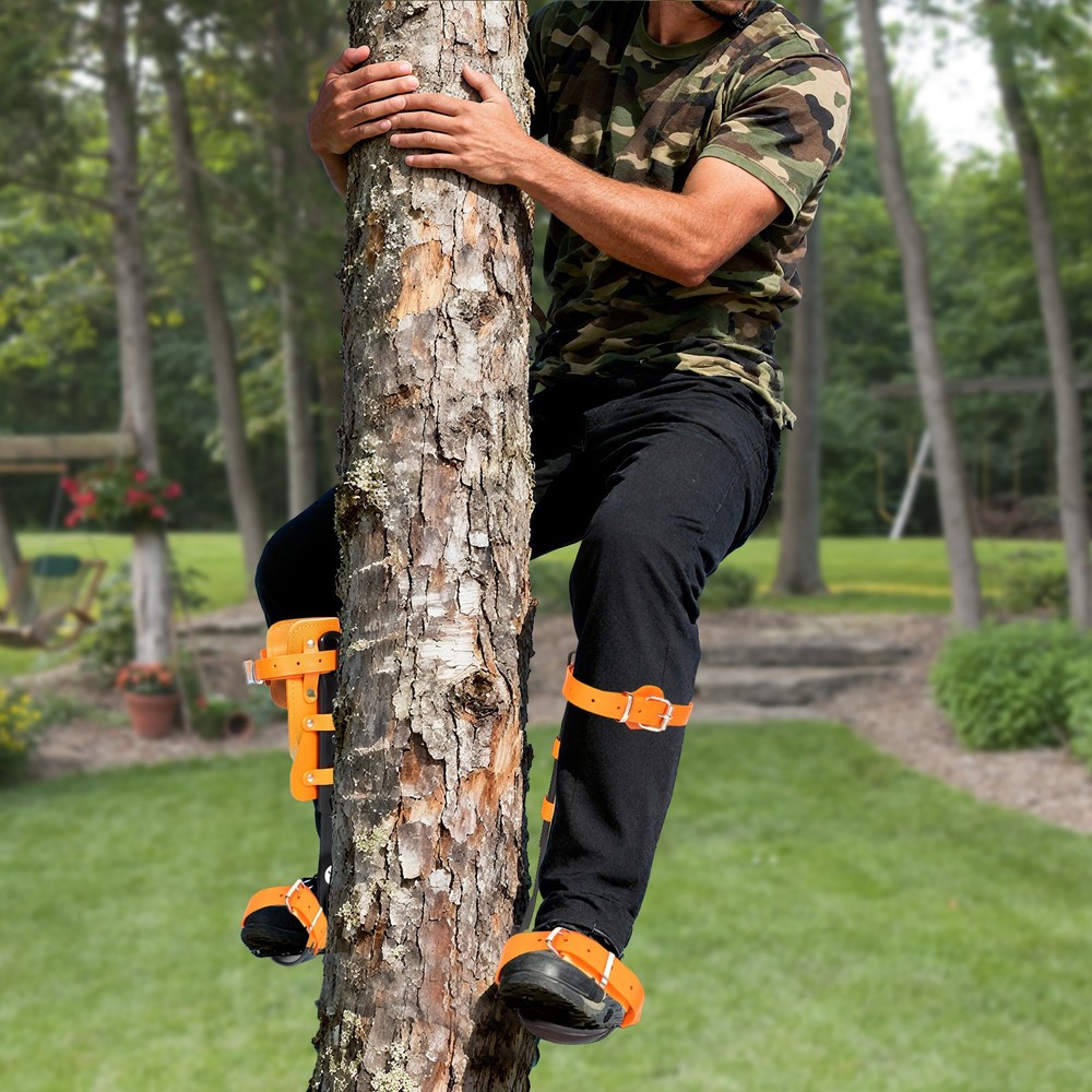 Tree Pole Climbing Spikes Pads Adjustable Climbing Hunting Climber Strap Spike