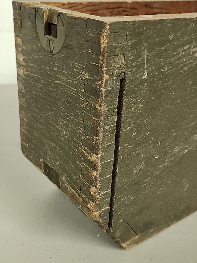Vintage Wooden Ammo Box Ammunition