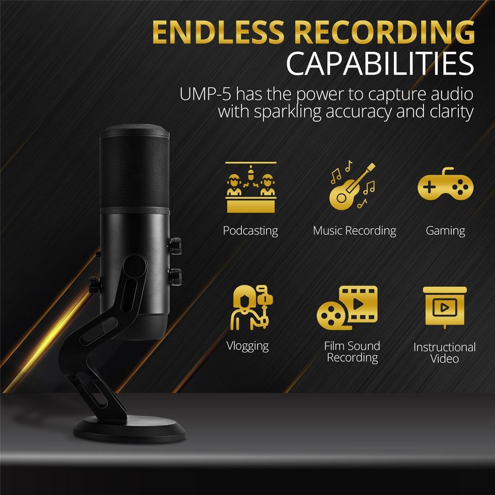 HA UMP-5 Professional USB Multi-Pattern Condenser Microphone #HA-UMP-5