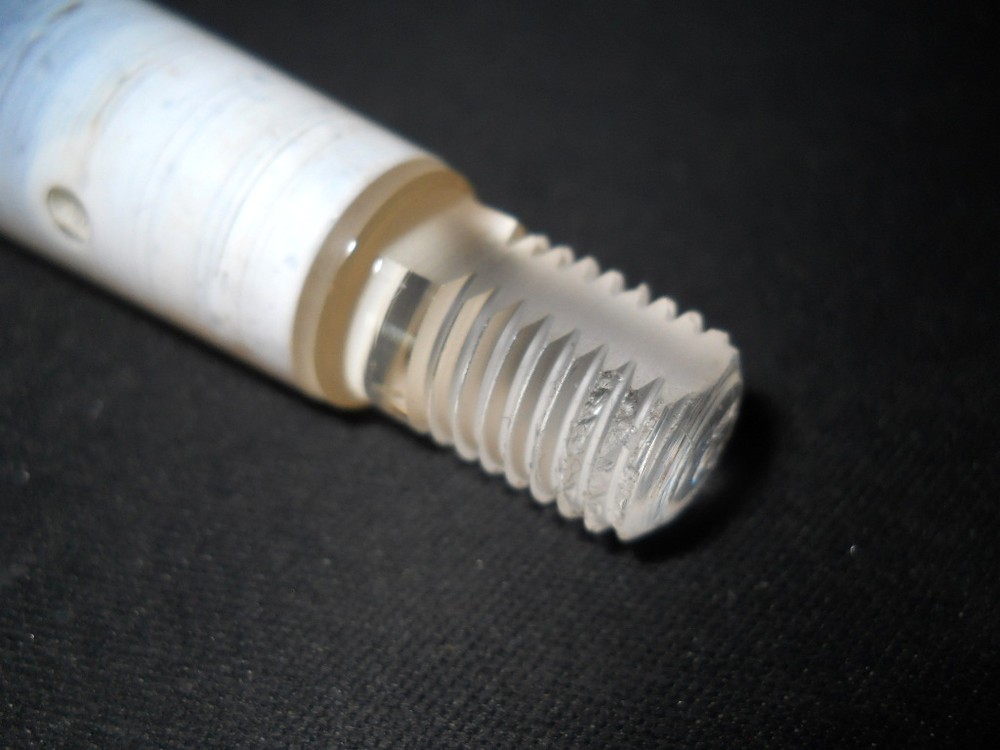 Unbranded Straight 3mm Bore Solid Glass Stopcock Plug with Threaded End