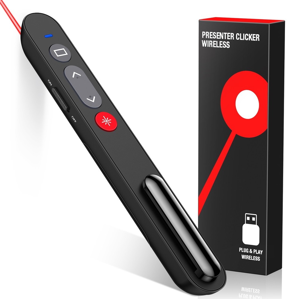 Presentation Cicker Wireless Presenter Remote PowerPointer Clicker Laser Pointer