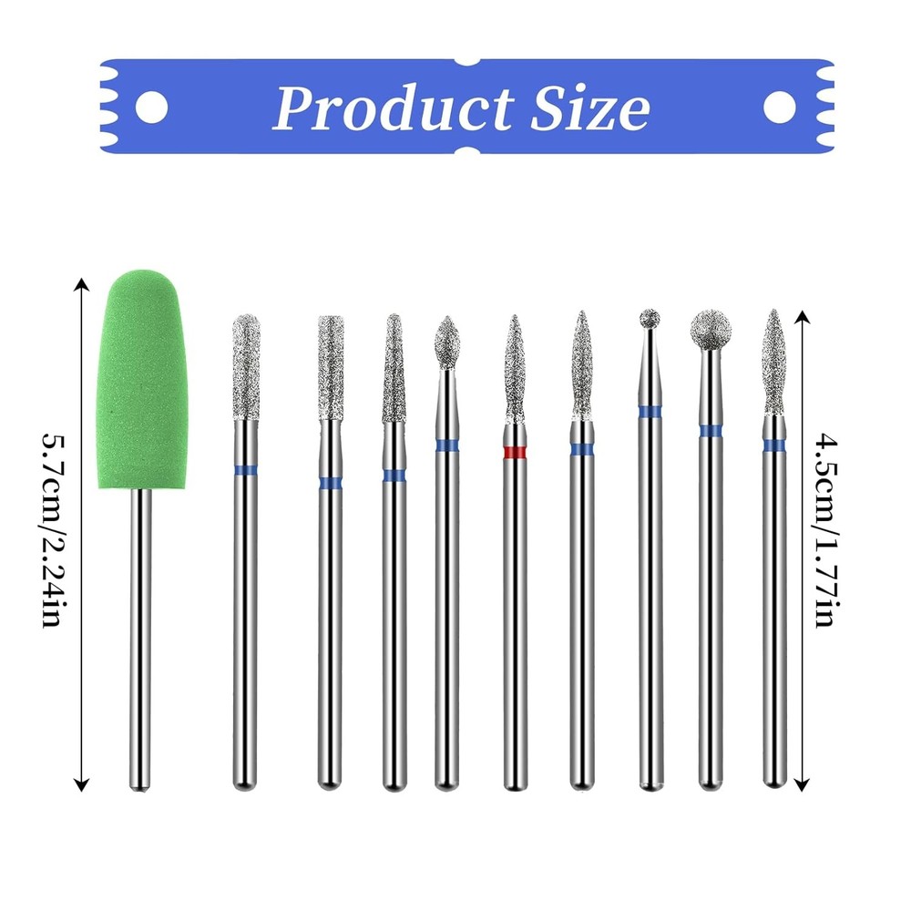 Nail Drill Diamond Bits Set Professional