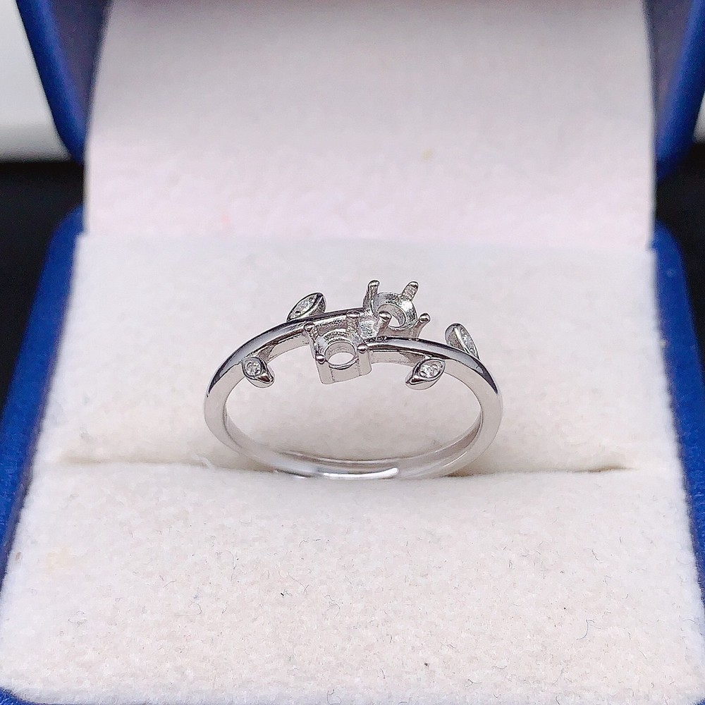 Empty silver925 ring setting, blank setting silver ring DIY
