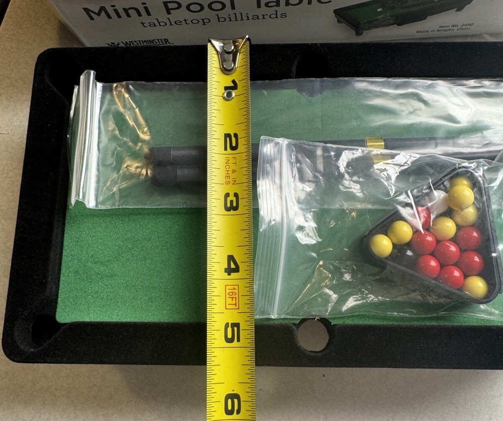 Mini Pool Table Set Portable Small Tabletop Billiards Game