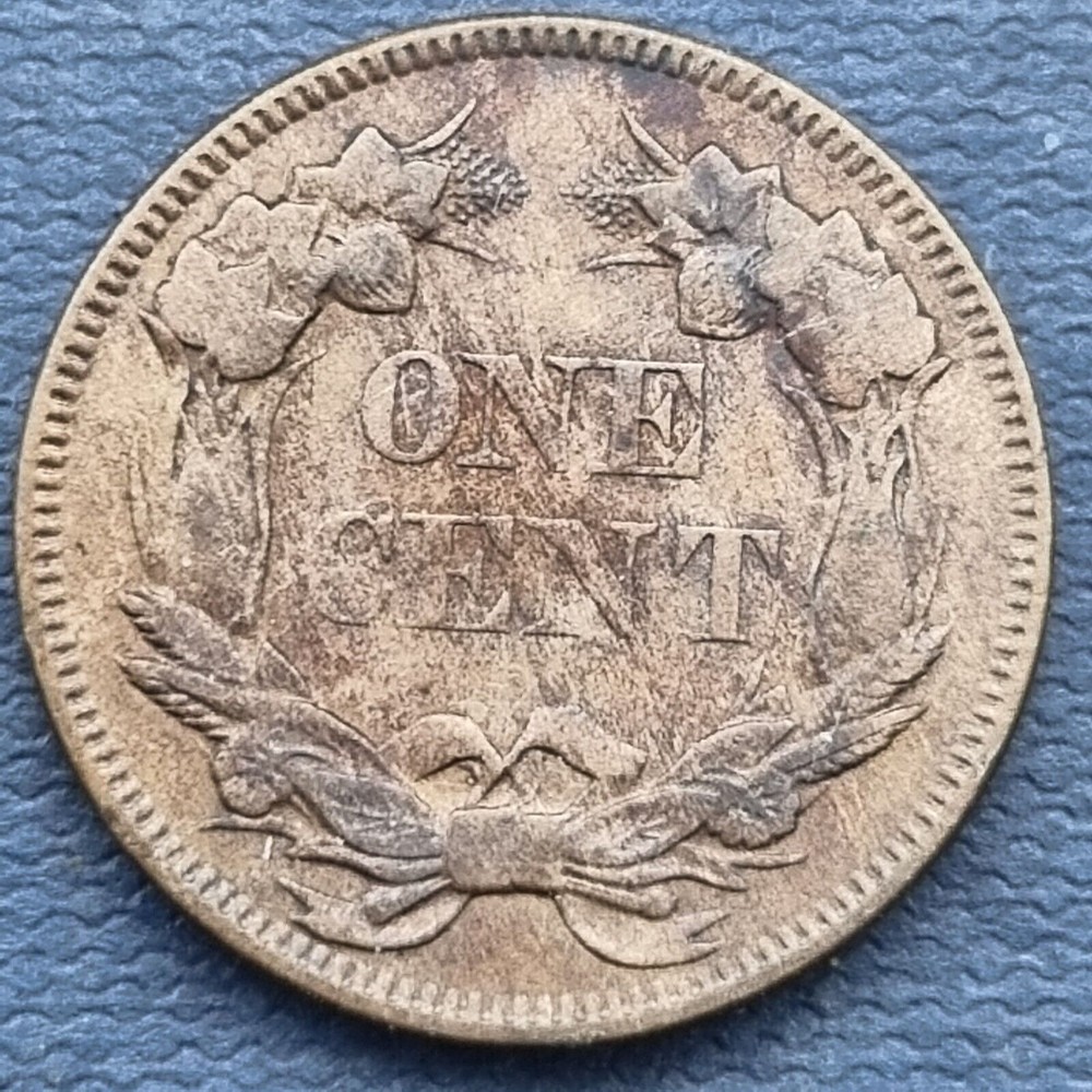1857 Flying Eagle Cent 1c Better Grade XF + #53023