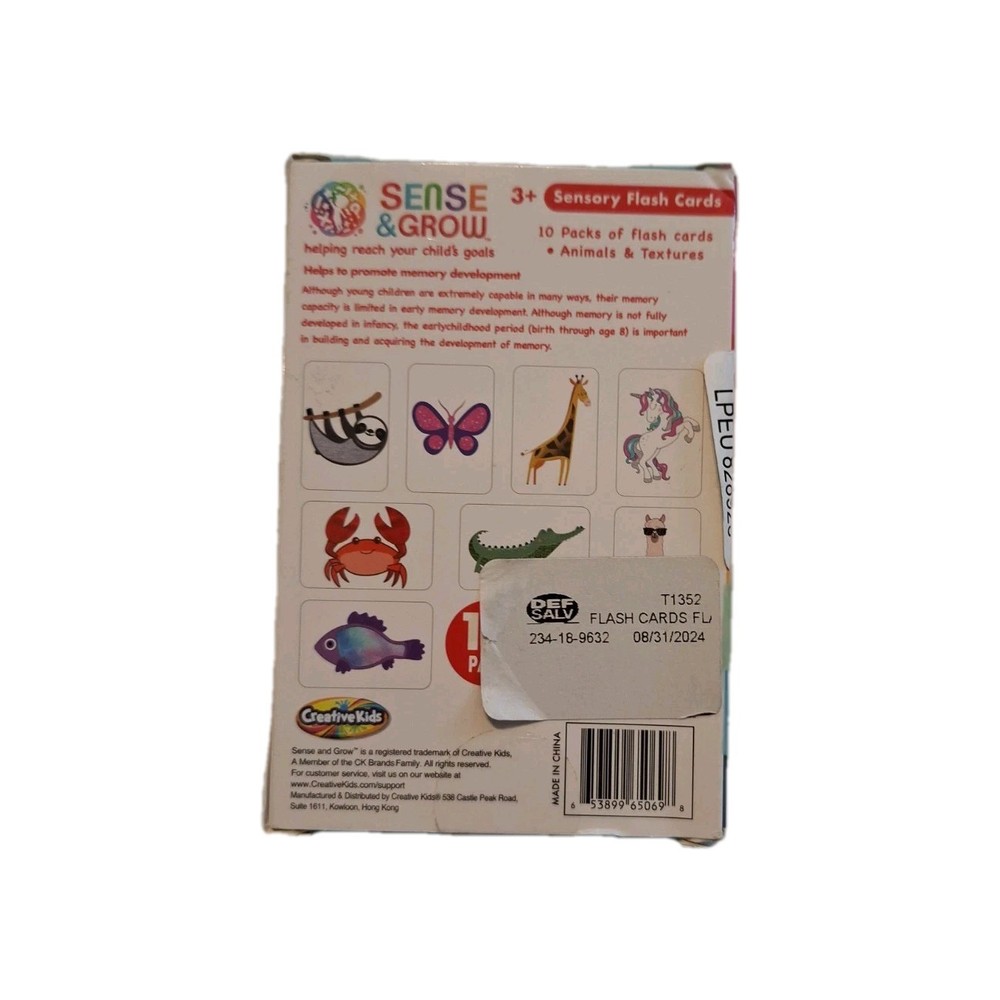 Sense & Grow Sensory Flash Cards New