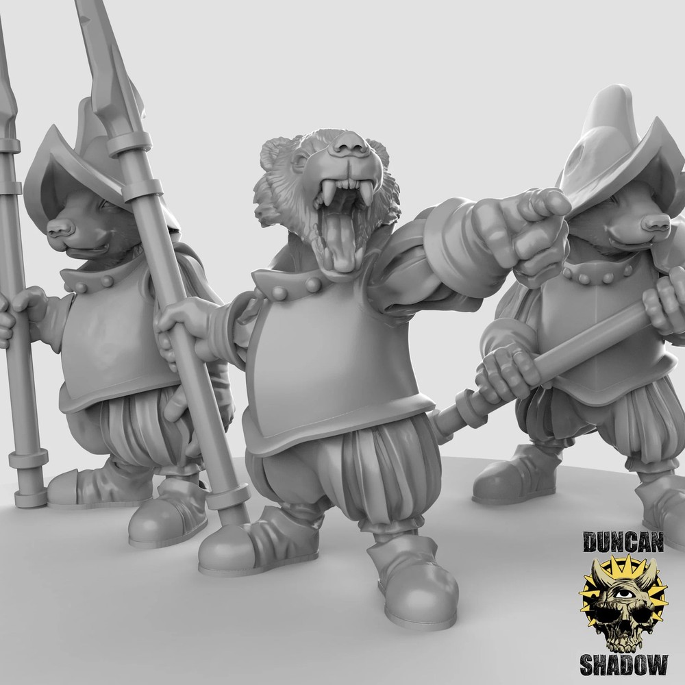 Badger Folk Miniature
