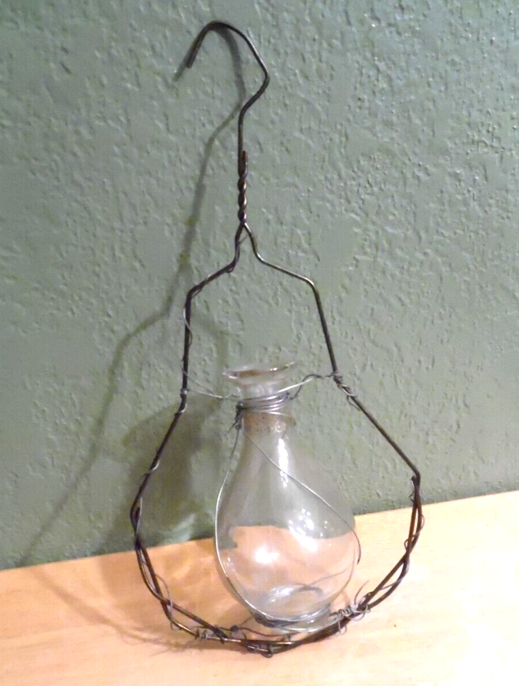 ANTIQUE PRIMITIVE FARMSTEAD HANGING FLY WASP TRAP #2