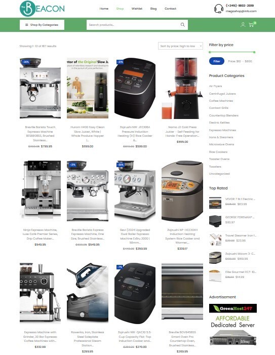 Kitchen Appliances Store - Affiliate / Drop Shipping Website + eCommerce