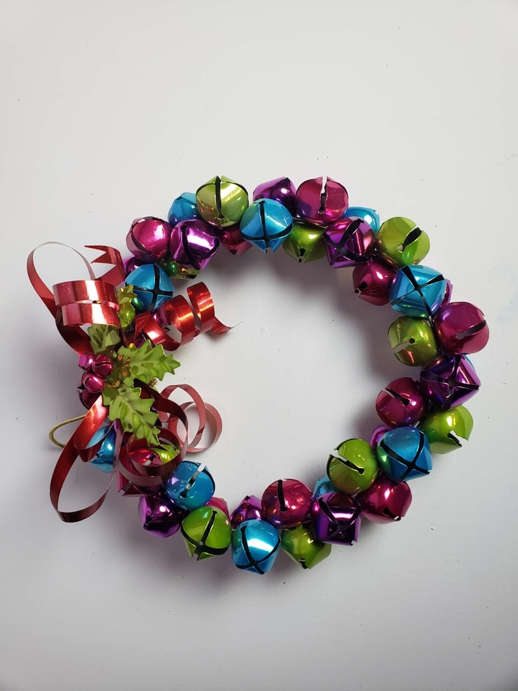 Multi Color Jingle Bell Wreath