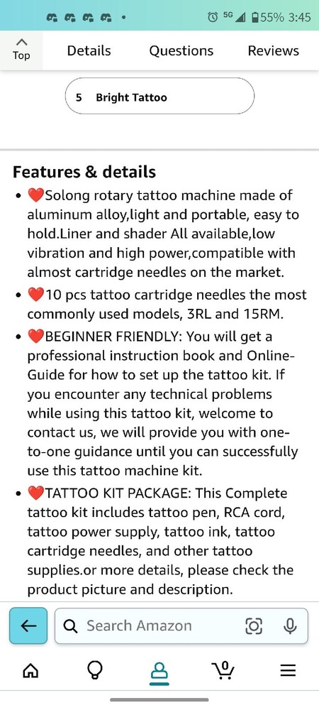 tattoo kit set