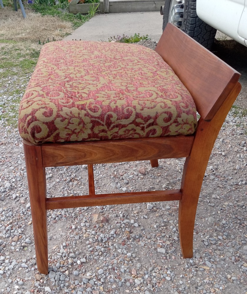 Mid Century Mahogany Vanity Bench (VB15)