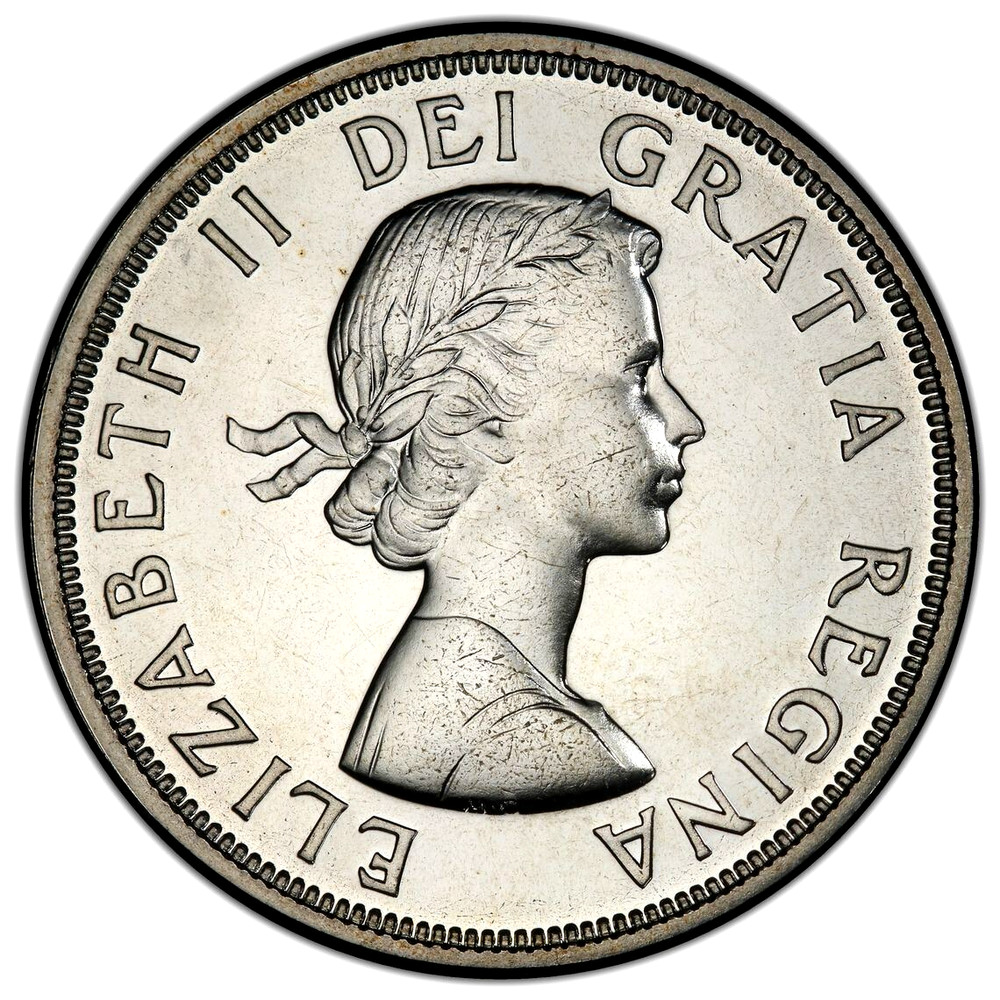 1964 PCGS PL66 CANADA CONFEDERATION NO DOT SILVER DOLLAR