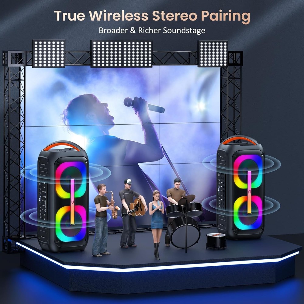 Bluetooth Karaoke Speaker 2 Mic System