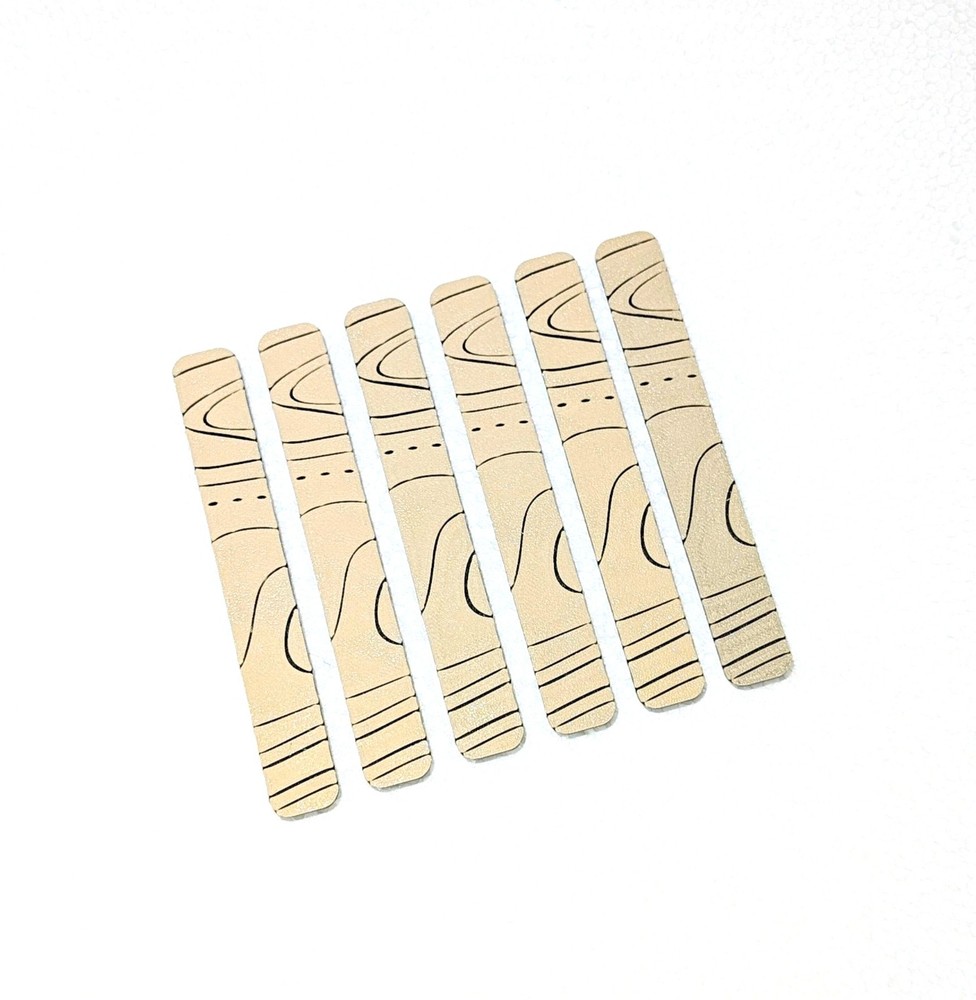 SNAP-IN Rail Covers Beige Topo Map Design – 6 Pack