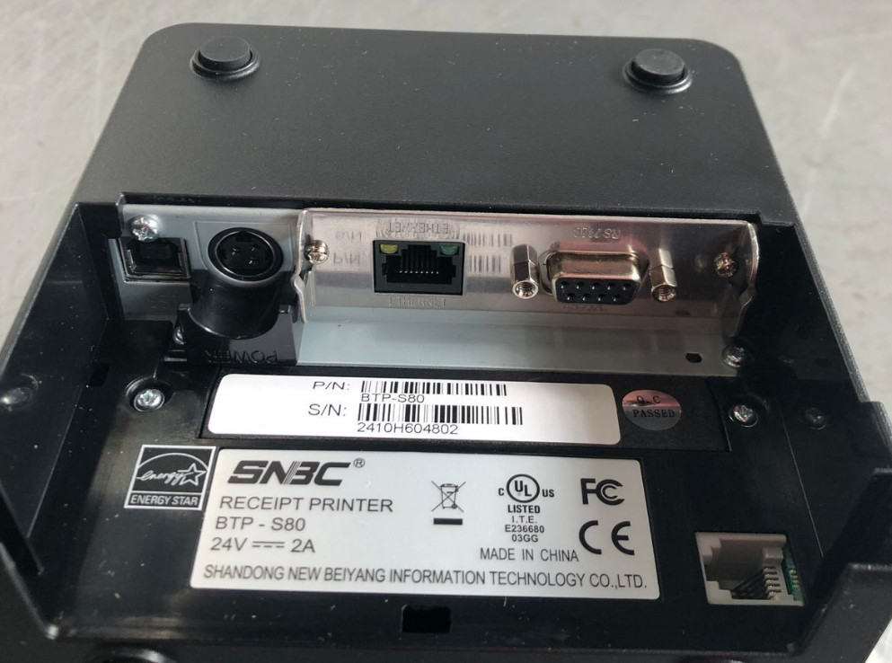 SNBC BTP-S80 POS Thermal Receipt Printer (Black) - New Open Box
