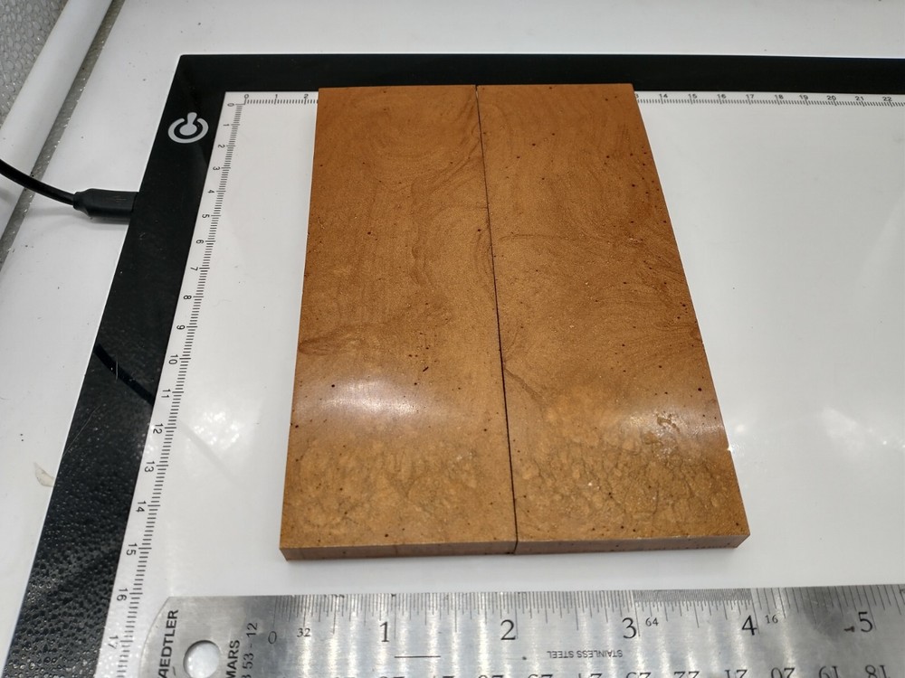 Knife Handle Material Synthetic Composite Polymer Scales Bronze Luster - Pair