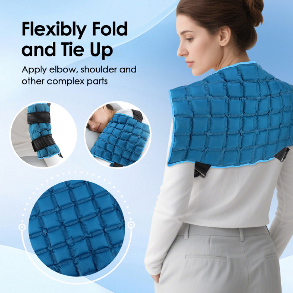 Large Ice Pack for Back - Ice Packs for Injuries Reusable, Cold & Hot Pack Wrap