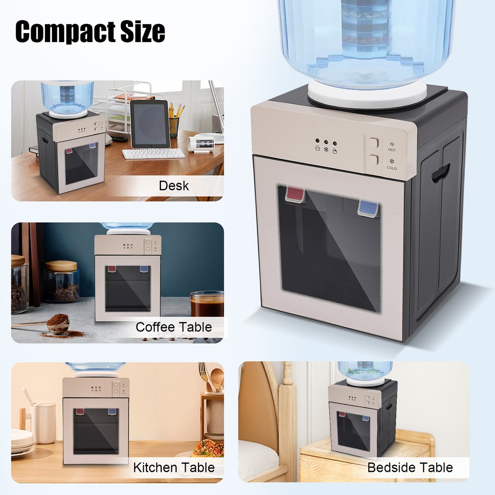 Top Loading Countertop Water Dispenser Hot Cold Water Cooler Drinking Machine