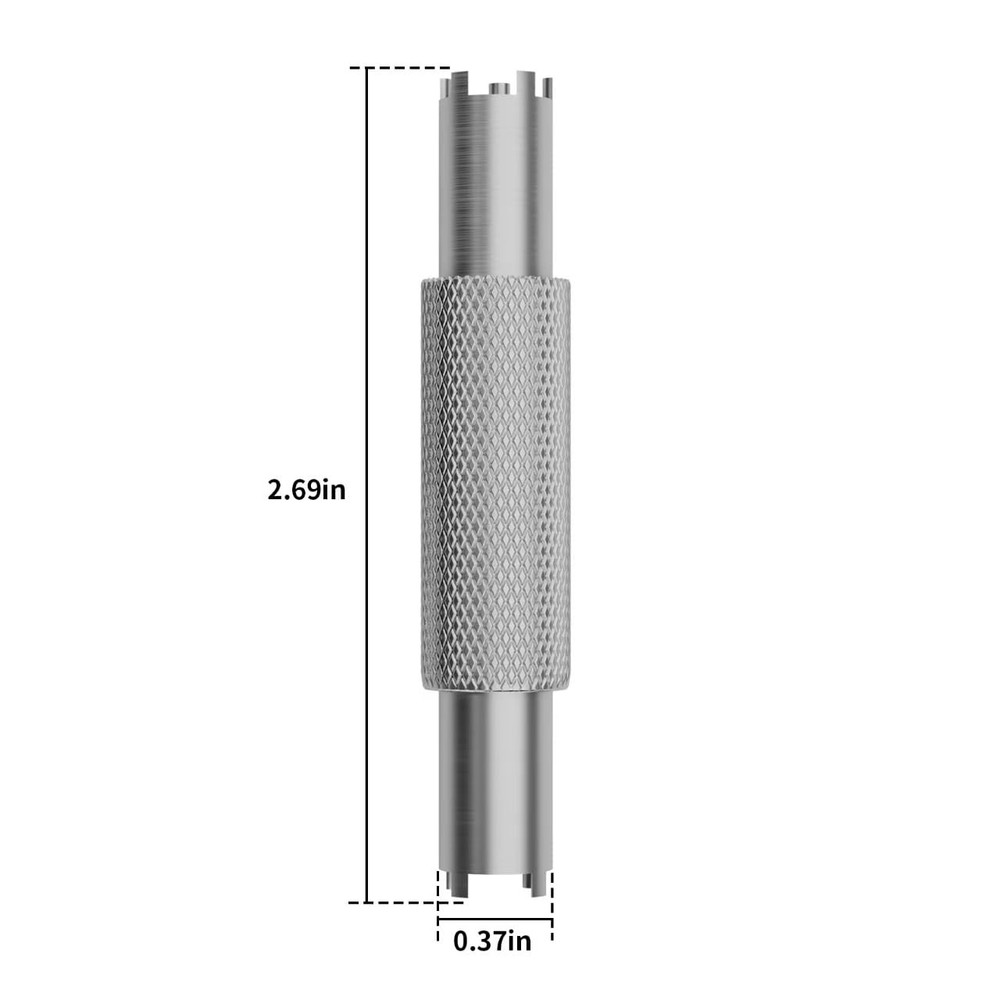 Front Sight Adjustment Tool with Rubber Protective Cover, 4&5 Prong Silvery