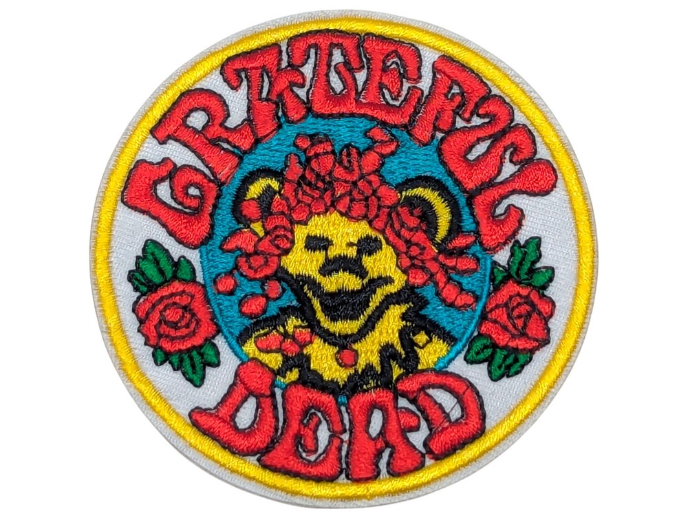 Grateful Dead Patch iron on patch Embroidered 3"  Rasta Bear