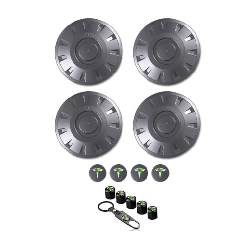 Titanium Deep Gray Pattern Center Caps Hubcaps Cover Aero Wheels Performance