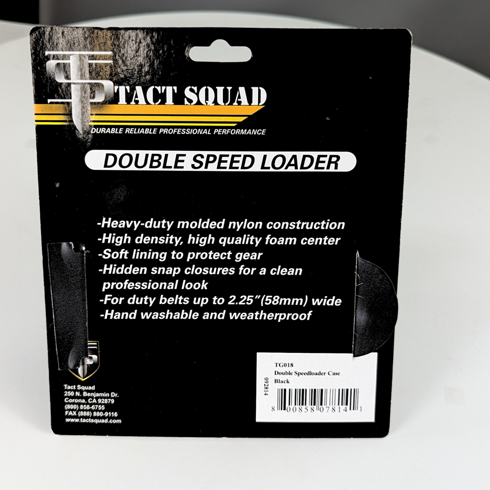 Double Speed Loader Case Ballistic Nylon Snap Button Closure