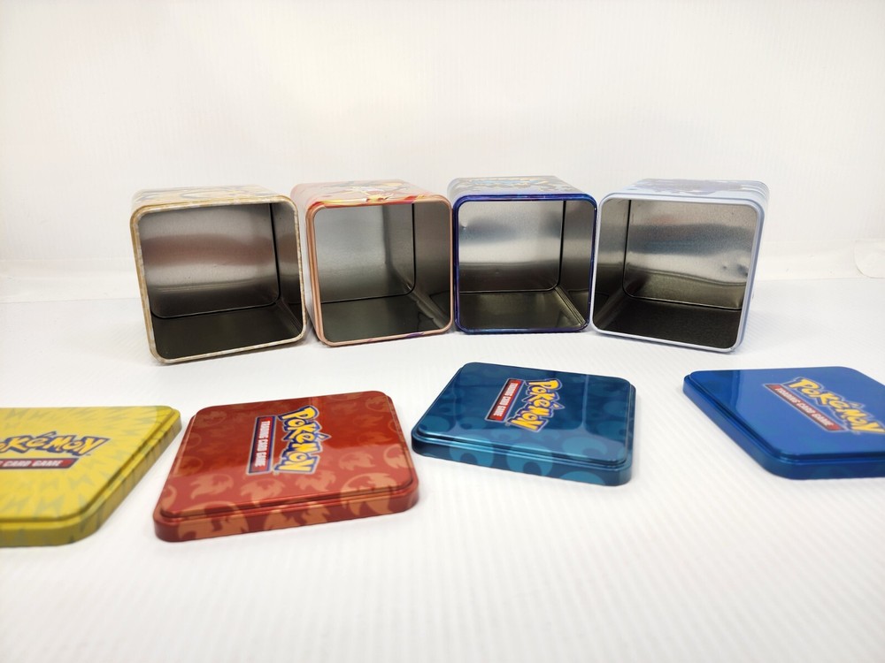 LOT OF 4 POKEMON Stacking Tins Empty