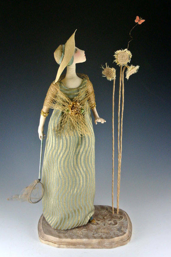 Cloth Art Doll Pattern Class Tutorial "Elusive Butterfly" by Cindee Moyer