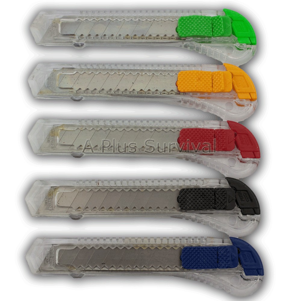 2 Pack - All Purpose Utility Knife Box Cutter Break Off Blades - Survival Kit