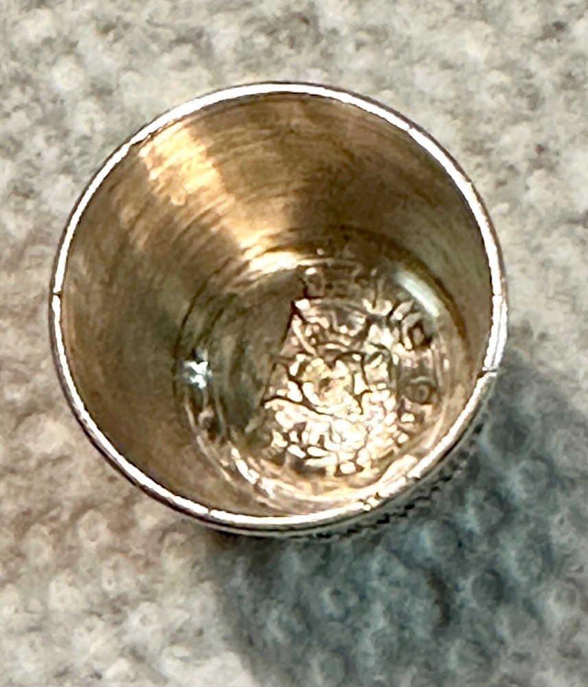 Vintage #8 Sterling Silver Sewing Thimble, 5.5g, Marked