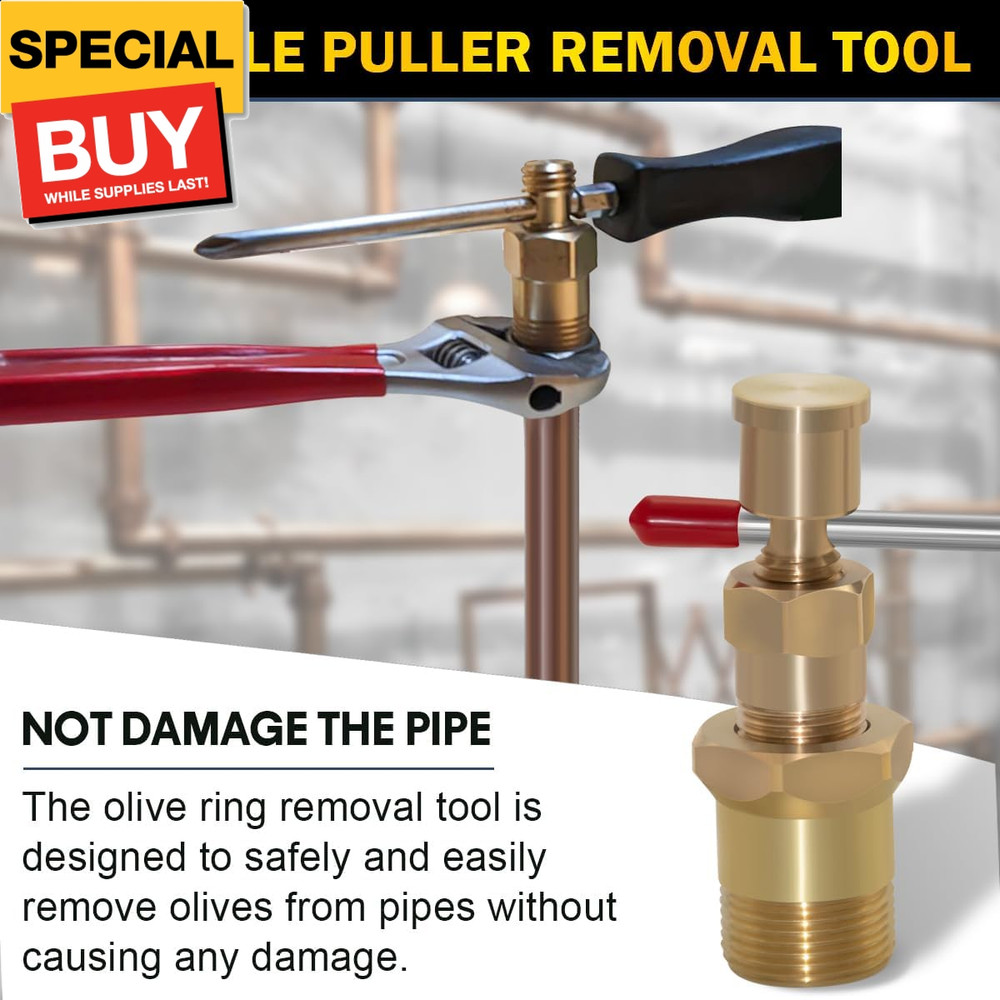 Olive Puller Removal Tool,Ferrule Puller Tool for NPT 1/2” 3/4” Pipe Olive,Not D