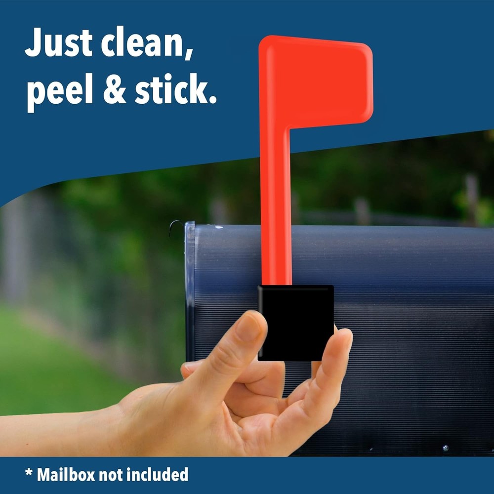 Impresa Mailbox Flag Replacement Kit - 2-Pack, Red Plastic, Surface Mount - Rust