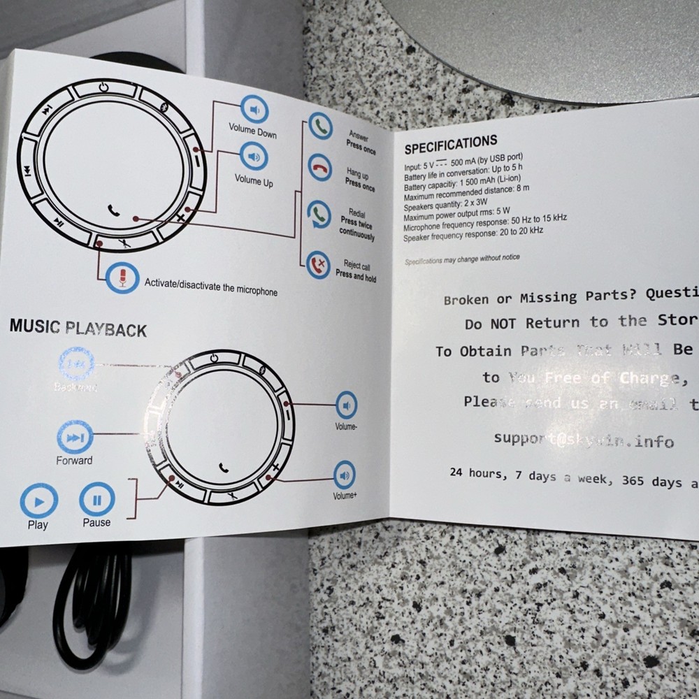 SkyWin Conference Speaker Phone. Bluetooth Conference Speaker